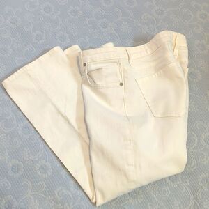 Joie Jeans Size 28 Crop Flare White Denim Jeans